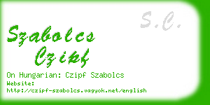 szabolcs czipf business card